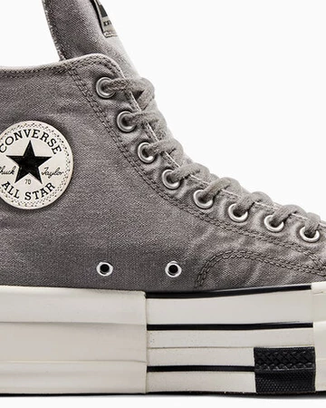 Rick Owens Converse DBL DKRSTR Overdye Chuck 70 Pack Concrete Detail