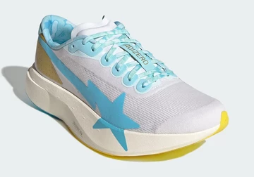 A Bathing Ape x adidas Adizero Evo SL Blue Pink Gold schräg
