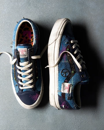 Harris Tweed x Vans Pack von oben