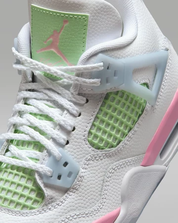 Nike Air Jordan 4 White Medium Soft Pink GS Details