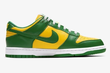 Das Nike Dunk Brazil Restock Modell für 2024 von innen