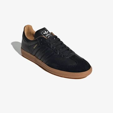 adidas Samba OG Black Gum Made in Italy schräg außen