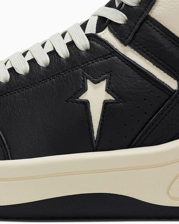 Details des Rick Owens Converse Turbowpn Mid Pack in Schwarz