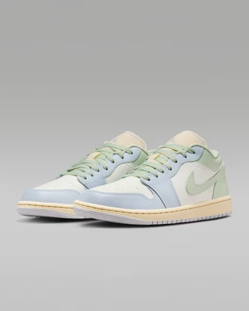 Air Jordan 1 Low Jade Aura Paar seitlich