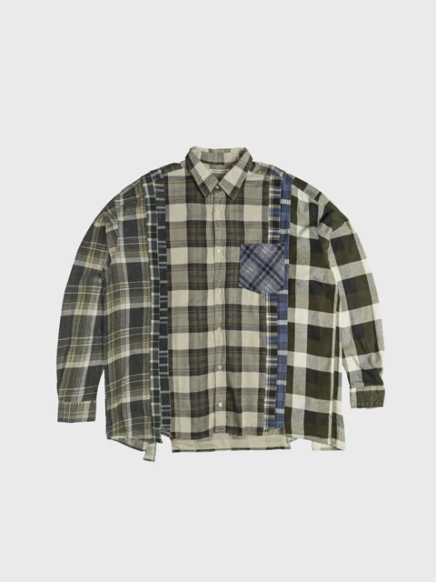 Meedles *rebuild by* Flannel 7 Cuts Wide Shirt Image