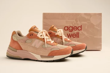 Joe Freshgoods x New Balance 992 Aged Well Paar und Karton