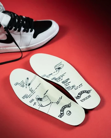 Fragment Design x Union LA x Air Jordan 1 Retro High OG Black & White Sohle
