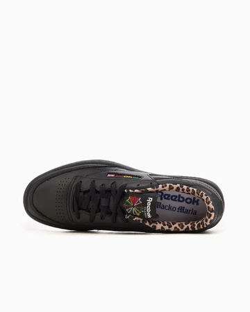 Wacko Maria x Reebok Club C 85 Leopard Pack Black seitlich von Oben