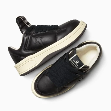 Rick Owens x Converse Turbowpn Low DRKSHDW Schwarz Paar