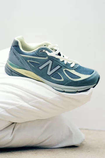 AURALEE x New Balance 990v4 Teal Mood 1