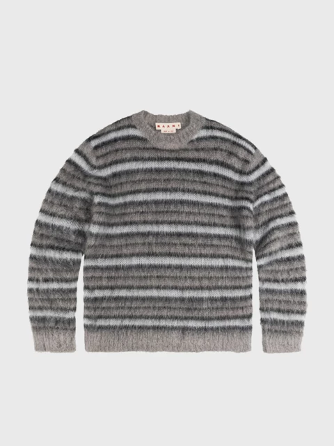 Marni Fuzzy Wuzzy Striped Mohair Sweater Image