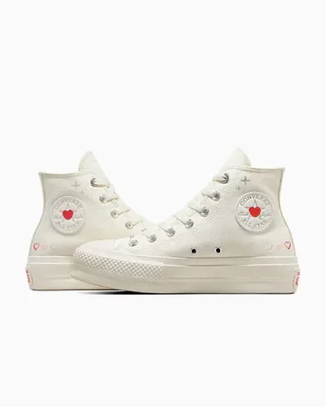Converse Valentines Day Pack Chuck All Star Off White von der Seite