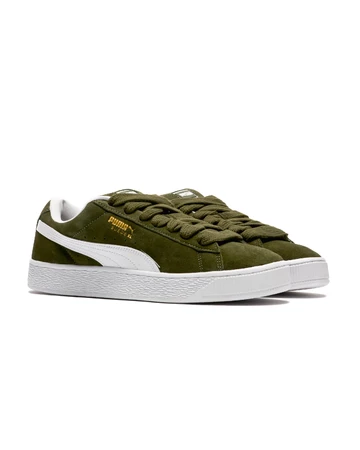 der Puma Suede XL Olive Green von schräg außen