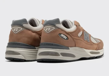 New Balance 991 Coco Mocca seitlich von Hinten