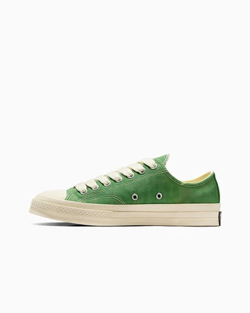 Die Innenseite des GOLF Le FLEUR Converse Chuck 70 Low Digital Leopard Pack in Grün