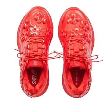 Cecilie Bahnsen x ASICS Gel-Terrain Flower Red Paar von oben