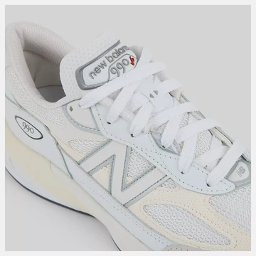 New Balance 990v6 White Sea Salt Upper Detail