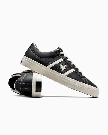 Converse CONS One Star Academy Pro Leather Black schräg seitlich