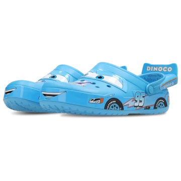 Cars x Crocs Crocband Clog Lightning McQueen Dinoco schräg