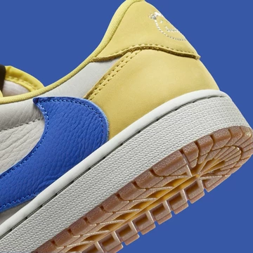 Travis Scott Jordan 1 Low Canary Detail Ferse