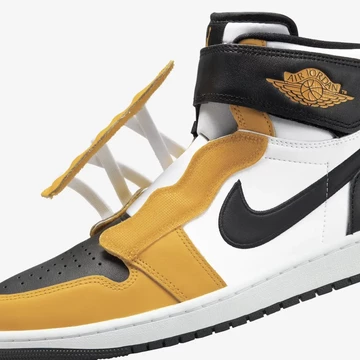 Jordan 1 High Flyease Yellow Ochre Detail Mittelfußbereich