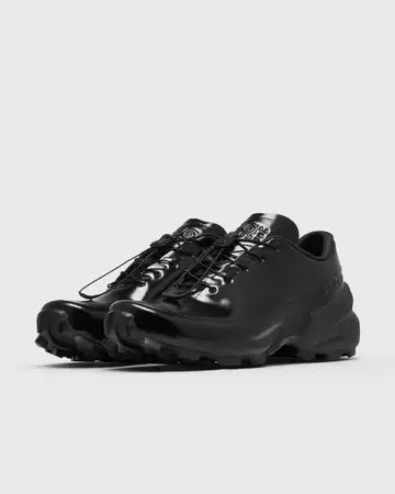 Maison Margiela MM6 x Salomon Leather Sneaker Black schräg