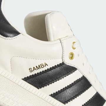 adidas Samba XLG Sail Three Stripes Logo Closeup 1