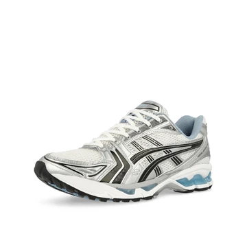 JJJJound x ASICS Gel-Kayano 14 White Navy schräg