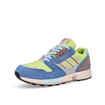 adidas ZX 8000 Made in Germany Lemon Blue schräg