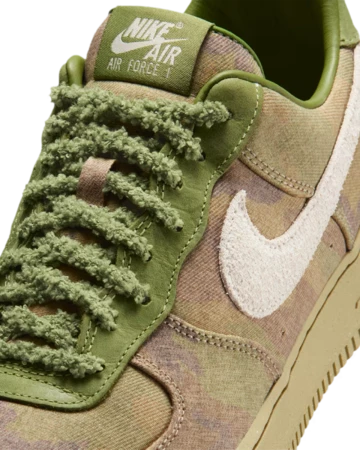 Nike Air Force 1 Low Asparagus and Chlorophyll Upper Details