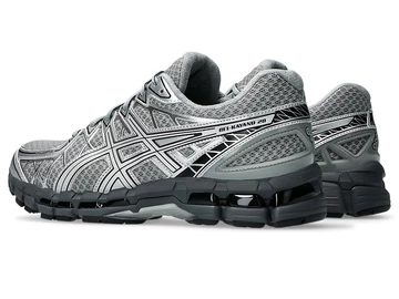 ASICS Gel-Kayano 20 Gravel Pure Silver Paar seitlich hinten