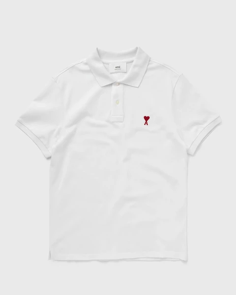 AMI Paris Ami De Coeur Polo Shirt White Image