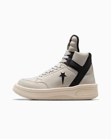 Der Rick Owens Converse Turbowpn Mid Pack in weiß von innen
