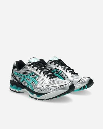 ASICS Gel Kayano 14 Waterfall Paar schräg seitlich