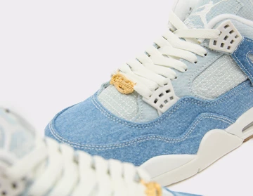 Jordan 4 Worn Blue Denim Upper Details