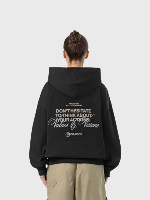 Lina Oversized Hoodie Washed Black  Image