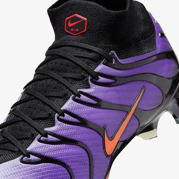 Nike Mercurial Superfly 9 FG Voltage Purple Details Schnürung