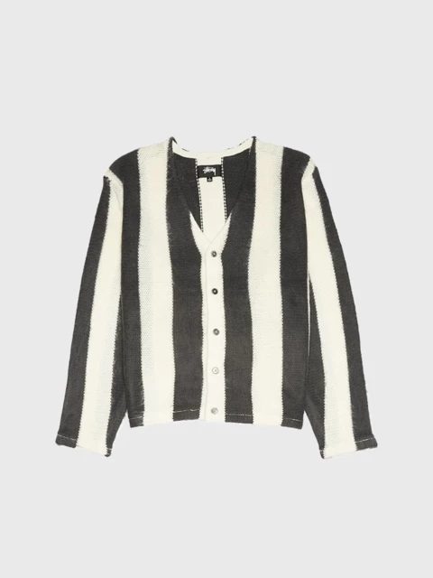 STRIPE BRUSHED CARDIGAN Image