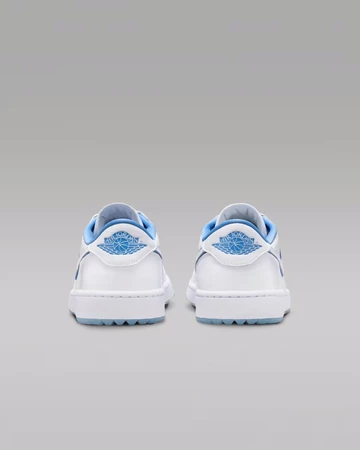 Air Jordan 1 Low Golf White & Legend Blue von hinten