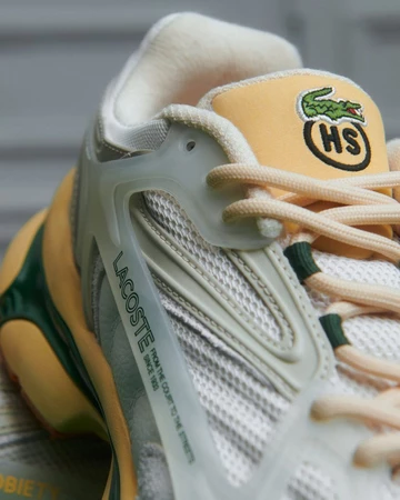 Highsnobiety Lacoste Athleisure Cream Green - Ferse Detail