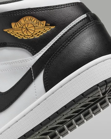 Jordan 1 Mid Yellow Ochre Detail Ferse