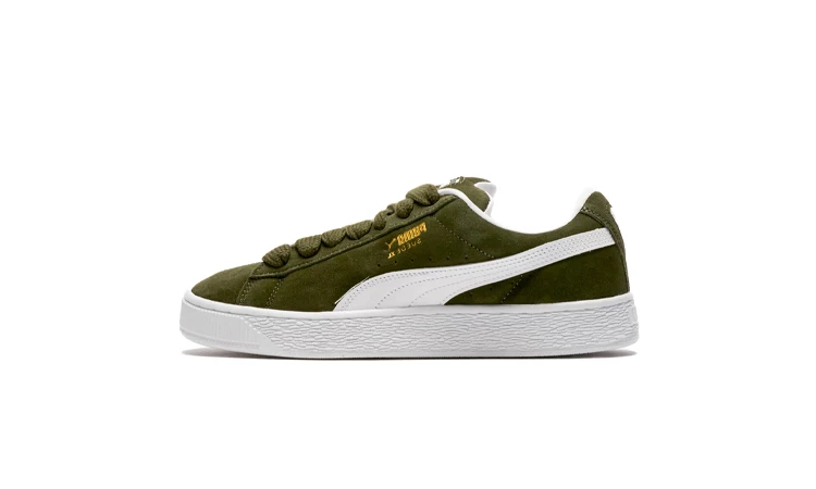 Army green puma sneakers on sale