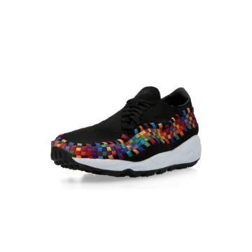 Nike Air Footscape Woven Black Rainbow schräg seitlich