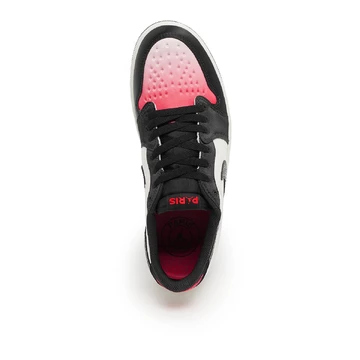 PSG x Air Jordan 1 Low Pink Oxford von oben