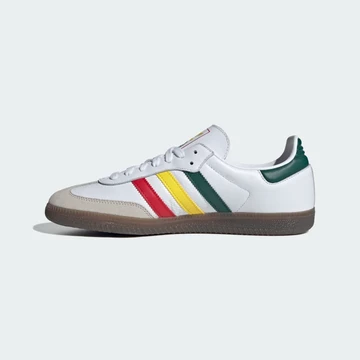 Die Innenseite des adidas Samba Rasta Core White