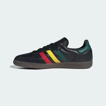Die Innenseite des adidas Samba Rasta Core Black