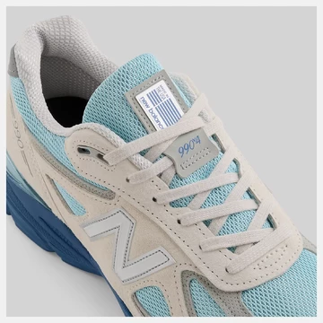 New Balance 990v4 Made in USA Moonbeam Upper Details