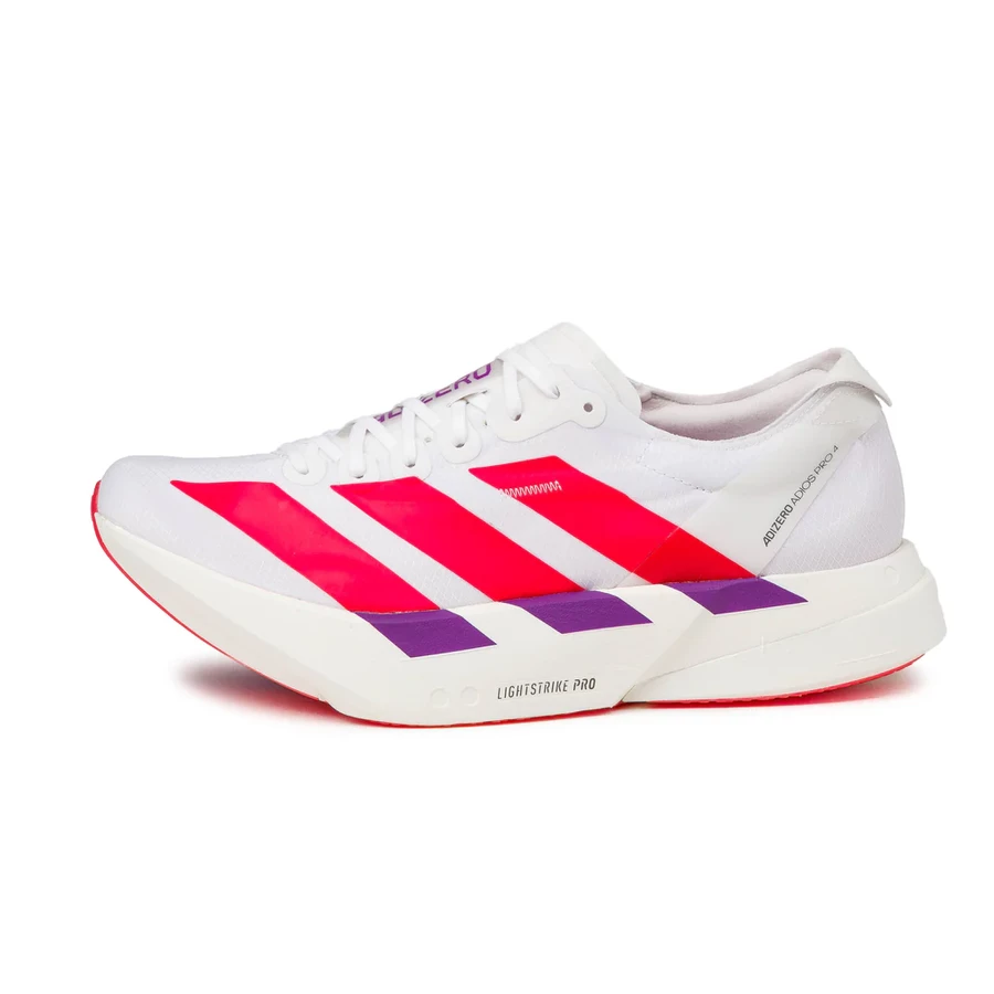 adidas Adizero Adios Pro 4 White Fucid Red KZ9020 | Dead Stock
