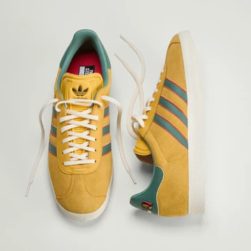 Bob Marley x adidas Gazelle Bold Gold von oben