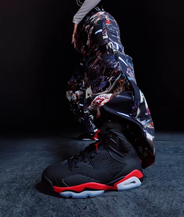 Air Jordan 6 Retro Infrared Salesman Mood Details